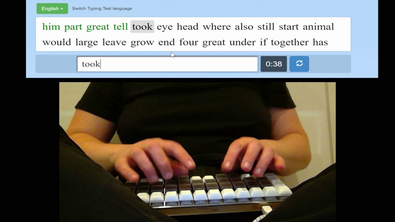 174 WPM 10fastfingers on a Planck with Plover StenoTube