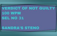 100 WPM ON  PLEA FOR VERDICT OF NOT GUILTY