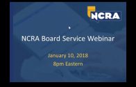 NCRA Board Service Webinar 2018